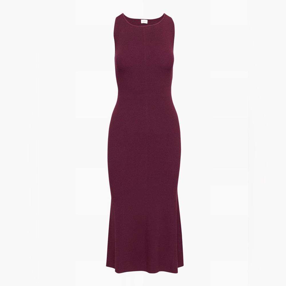 Aritzia Wilfred Tierra Dress, spiced burgundy, body-con dress, 2xs - Picture 7 of 15